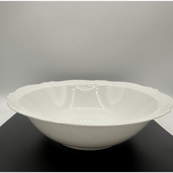 Hutschenreuther Vikroria Weis White Scalloped Bavaria Serving Vegetable Bowl 10” - Picture 1 of 7